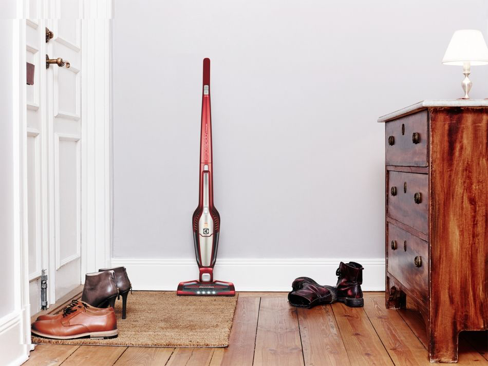 cordless vacuum cleaner in the apartment
