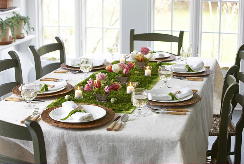 decoración de mesa para las vacaciones