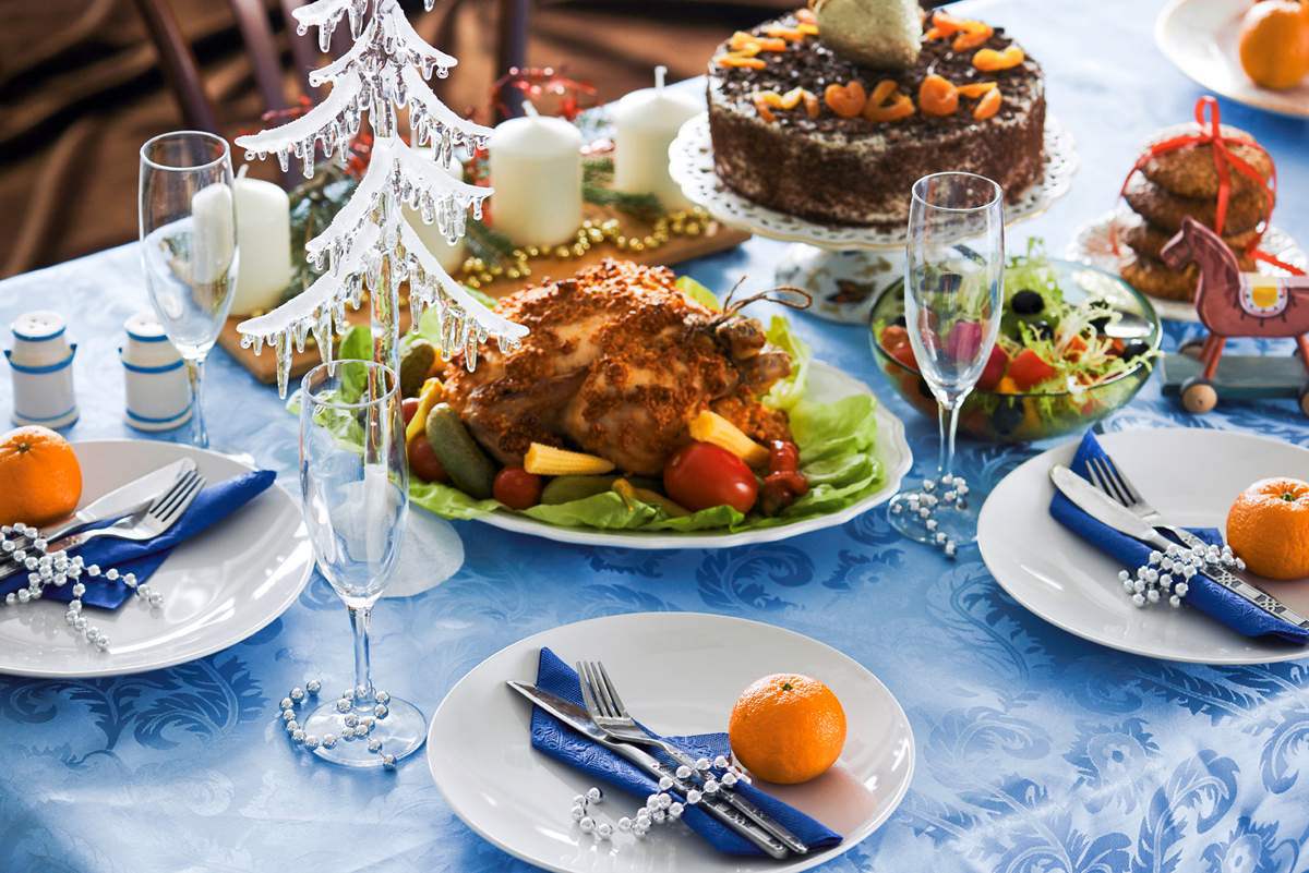 Ajuste de la mesa de año nuevo