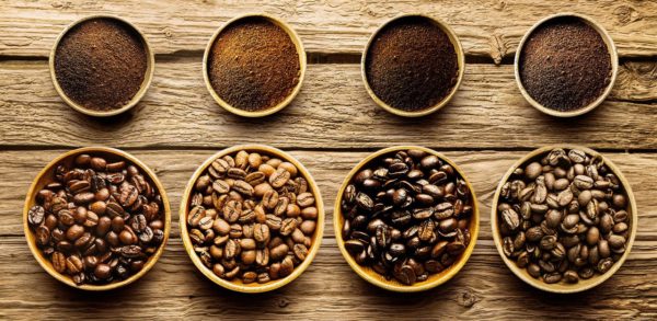 Arabica beans have less caffeine than robusta.