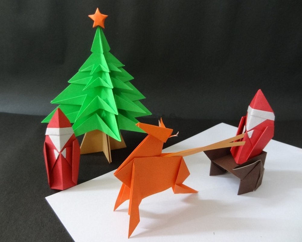 artesanato de natal em origami