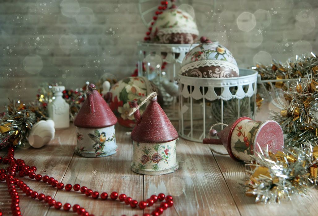 Neujahrs-Decoupage