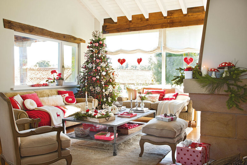 Neujahrsinterieur im Haus