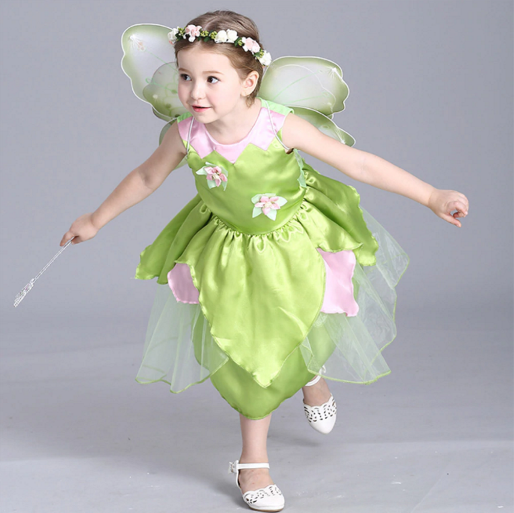 fantasia de ano novo para meninas verde fada