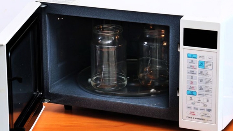 stérilisation de canettes au micro-ondes