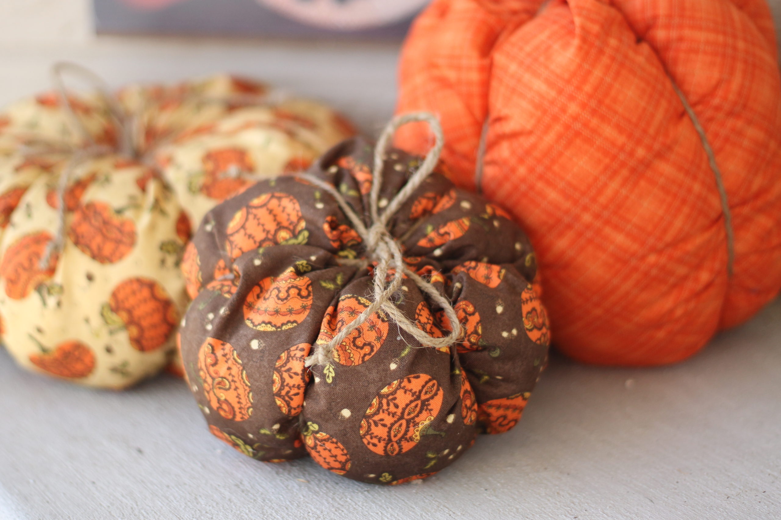 photo de tissu citrouille d'halloween