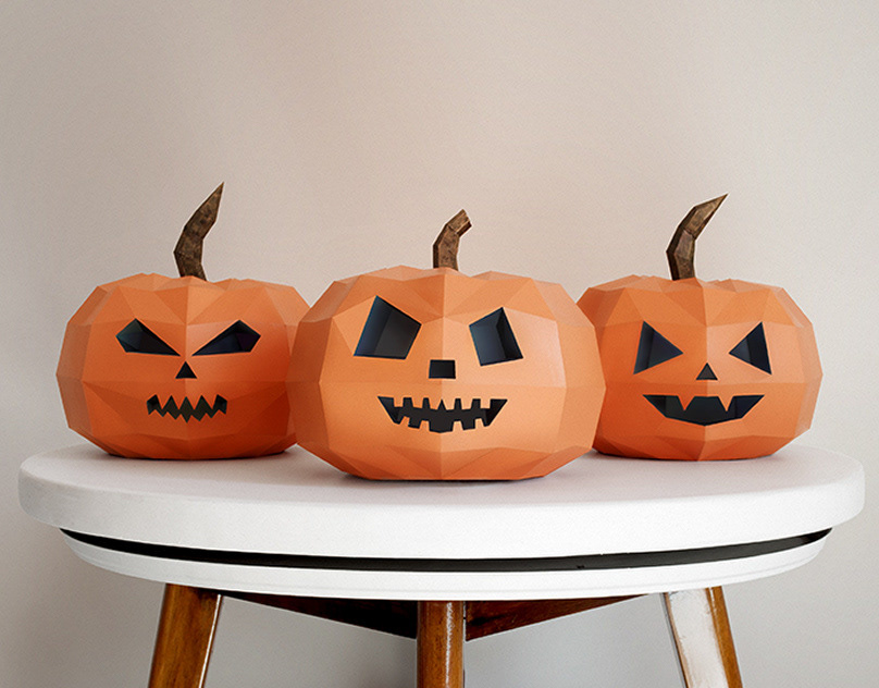 papercraft citrouille d'halloween