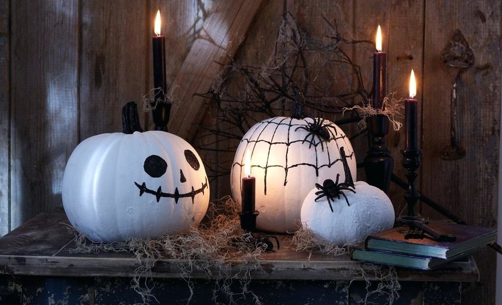 citrouilles blanches pour halloween