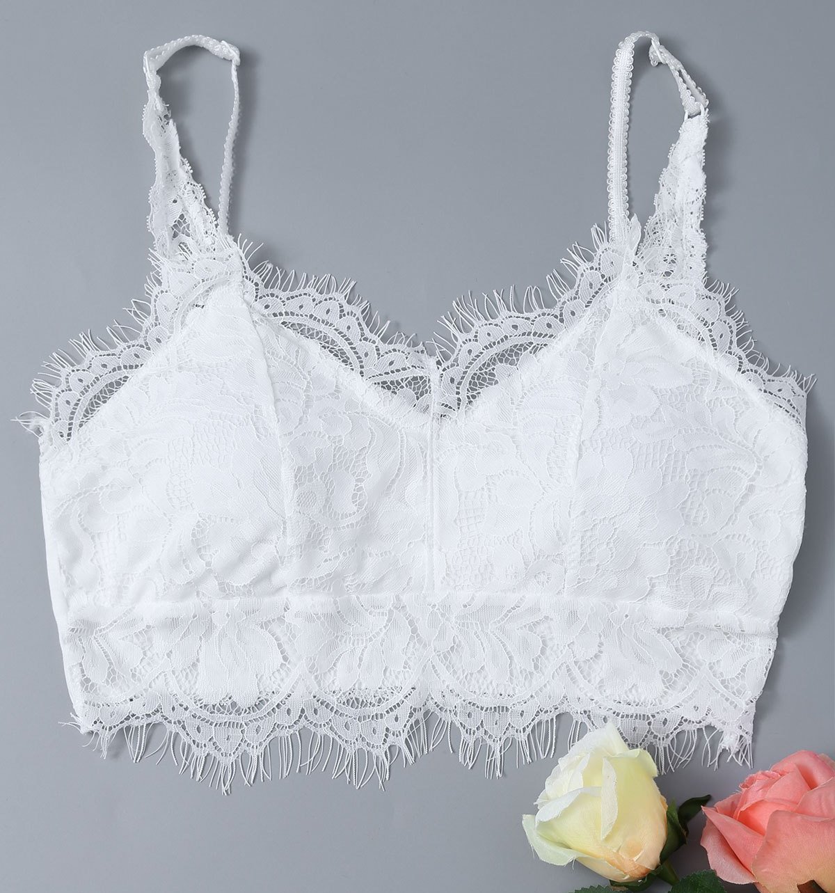 soutien-gorge blanc en dentelle
