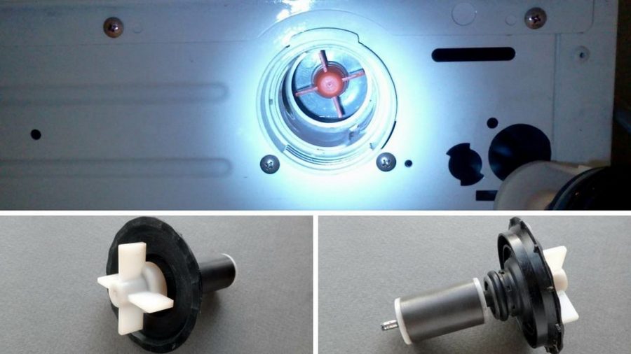 verificando a bomba na máquina de lavar
