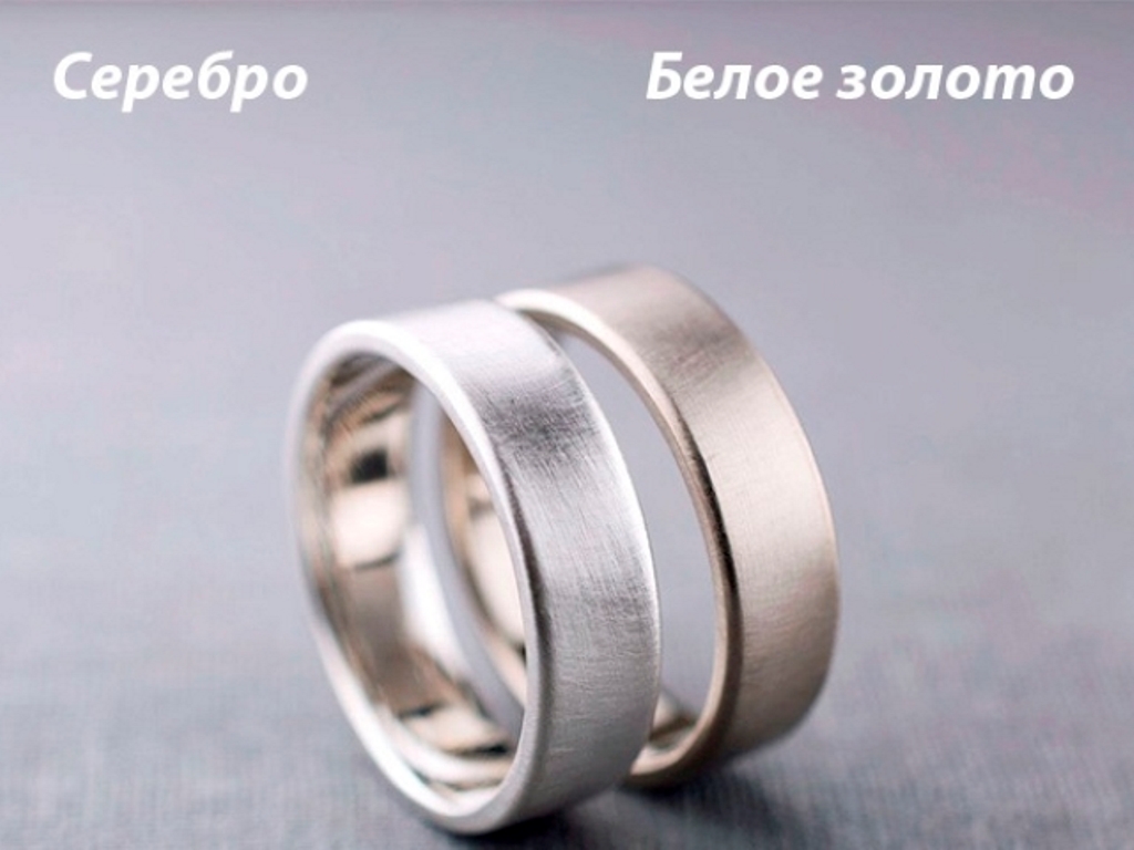 Silber und Weißgold