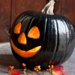citrouille noire pour halloween