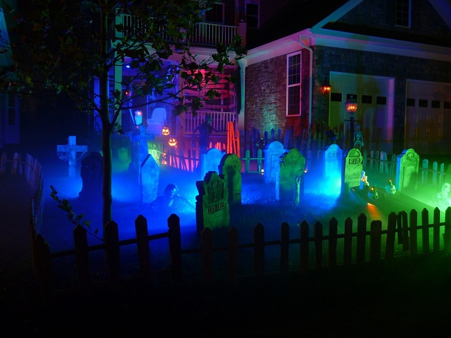 décor de cour d'halloween