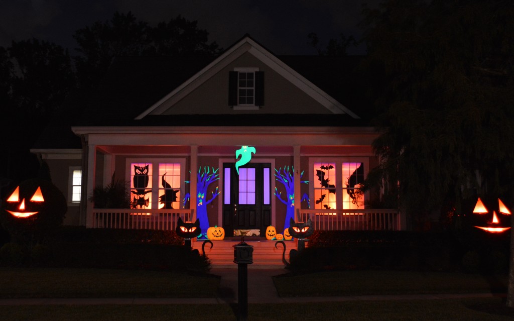 décoration de fenêtre d'halloween