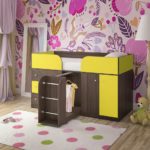 foto de diseño de loft de cama de bebé