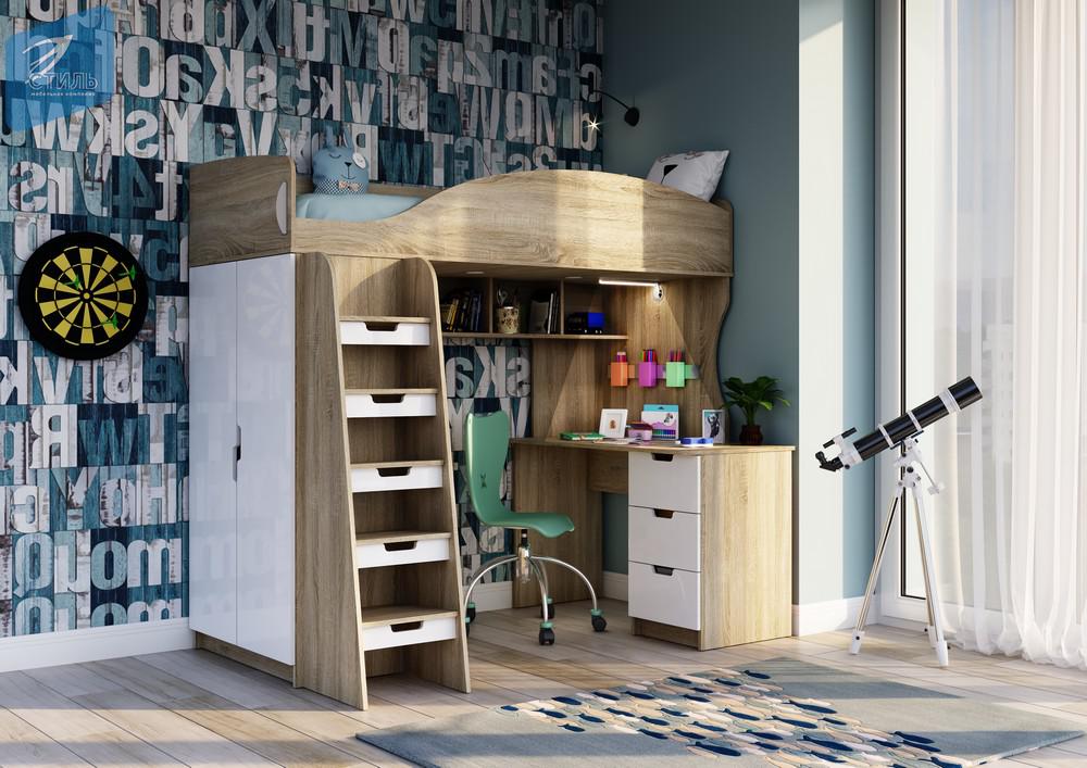 cama alta de bebé para niño