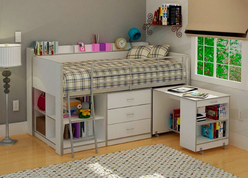 foto de la decoración del desván de la cama del bebé
