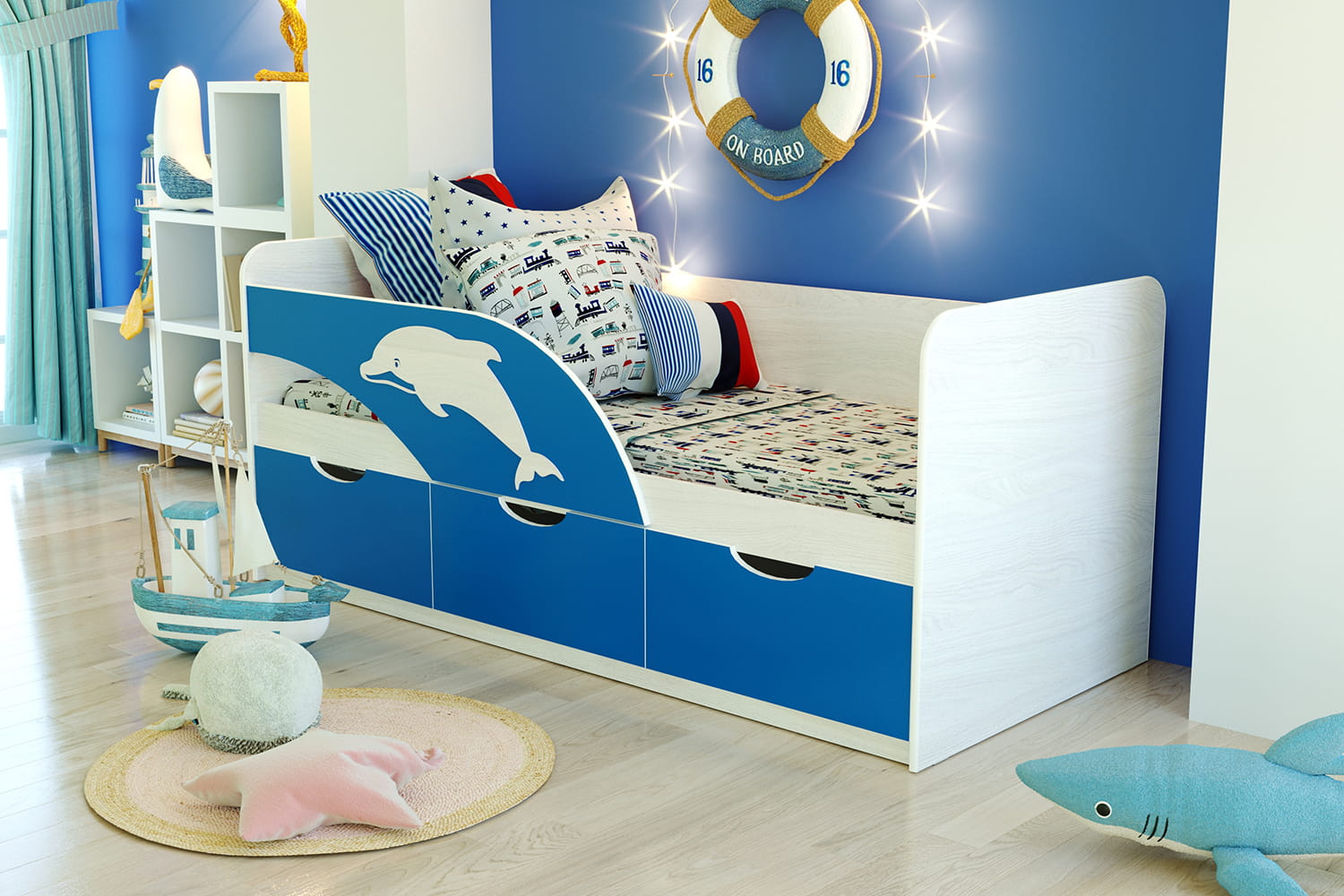 Babybett mit Stoßfänger-Design