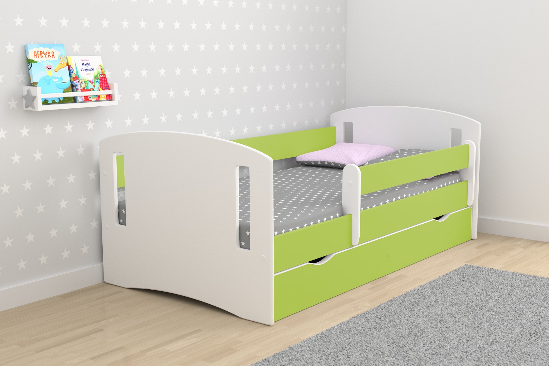 Babybett mit Stoßstangen Fotoideen