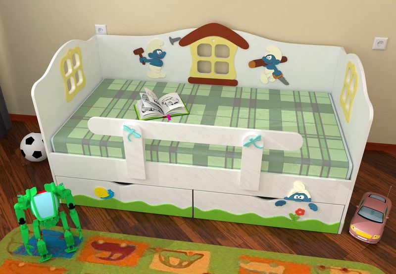 Babybett mit Stoßstangen Fotodesign