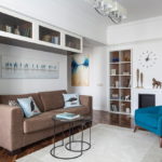 canapés dans les tons gris-brun décor photo