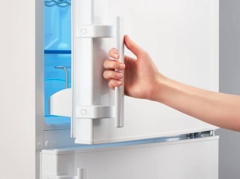 refrigerator door with handle