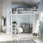 lit mezzanine avec canapé pour vivre