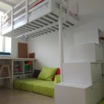lit mezzanine avec canapé pour appartement