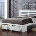 Doppelbett mit Schubladen Fotodekor