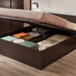 Doppelbett mit Schubladen Fotodekoration