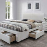Doppelbett mit Schubladen-Dekoroptionen