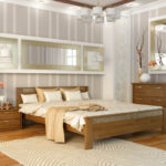 idées de décoration de lits doubles en bois massif