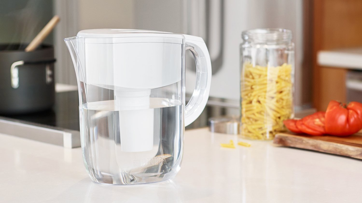 carafe filtrante blanche