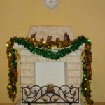 fireplace made of cardboard photo decor