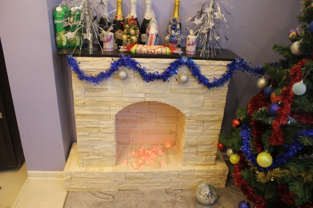 fireplace from boxes ideas