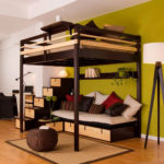 cama alta com zona de conforto