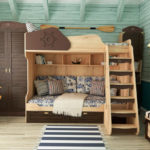 cama alta de madeira