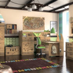 cama alta en ideas de interiores de vivero