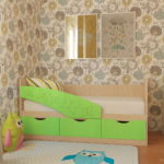 photo de décor de bébé de lit de dauphin