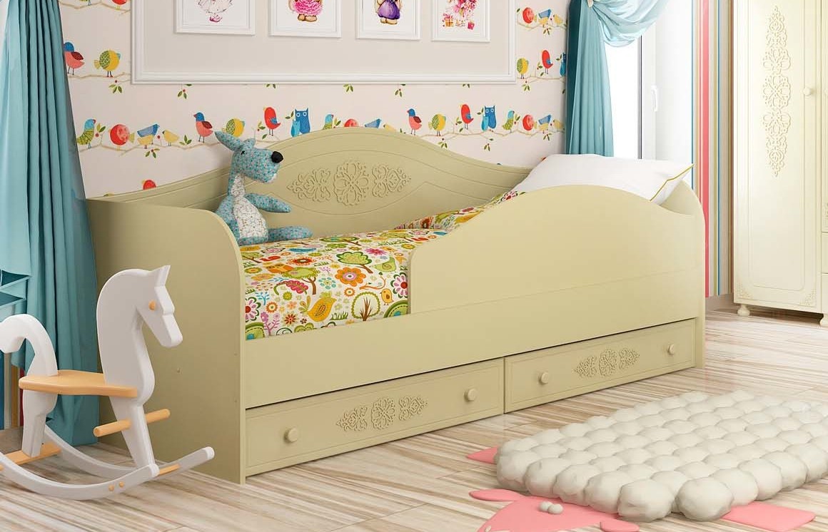 Beige Kinderbett