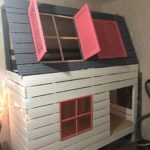 maisonnette pour enfants rose-gris