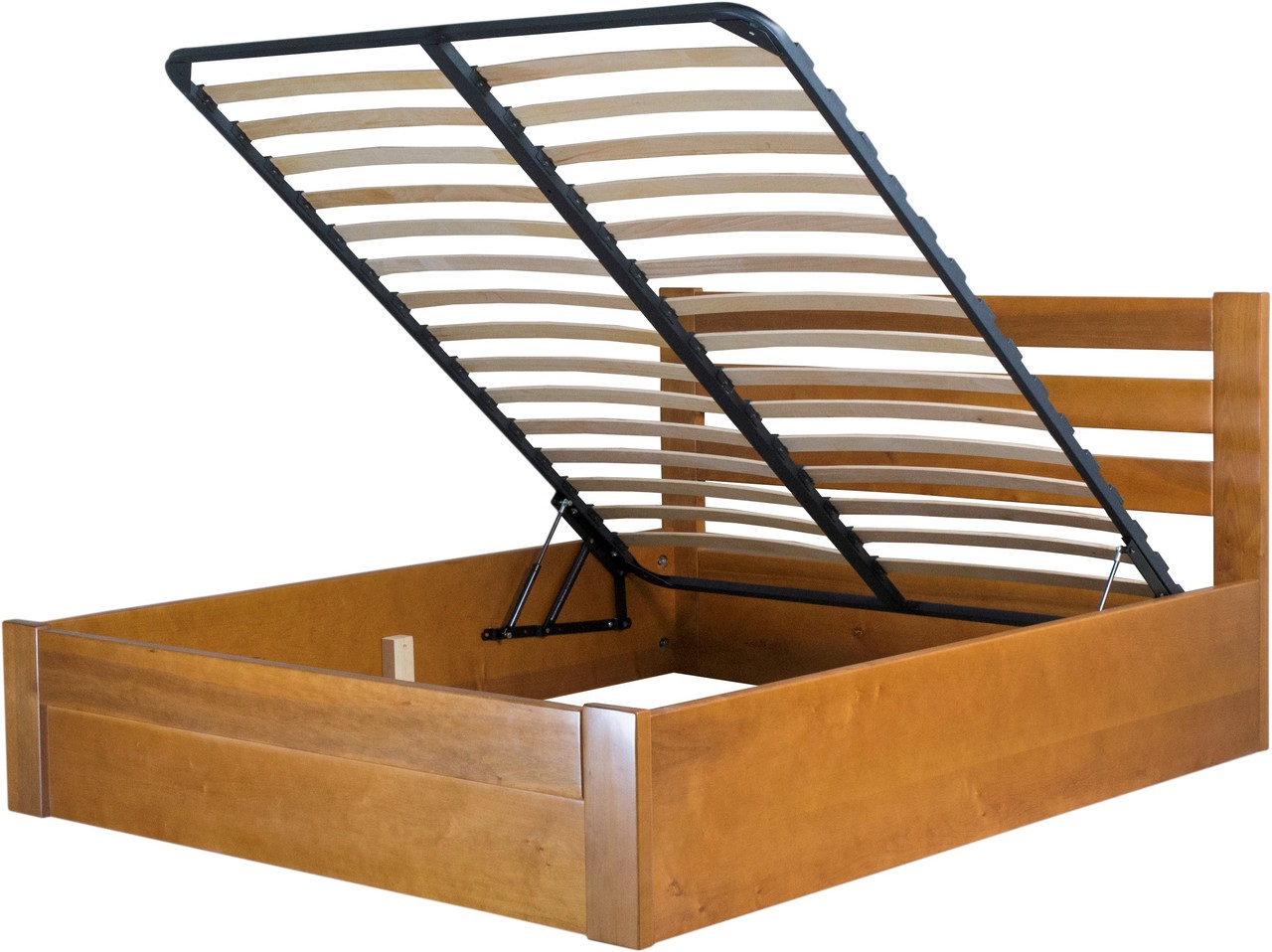 lit de levage en bois