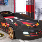 lit de voiture de sport noir pour garçon