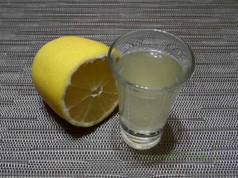 jus de citron et vodka