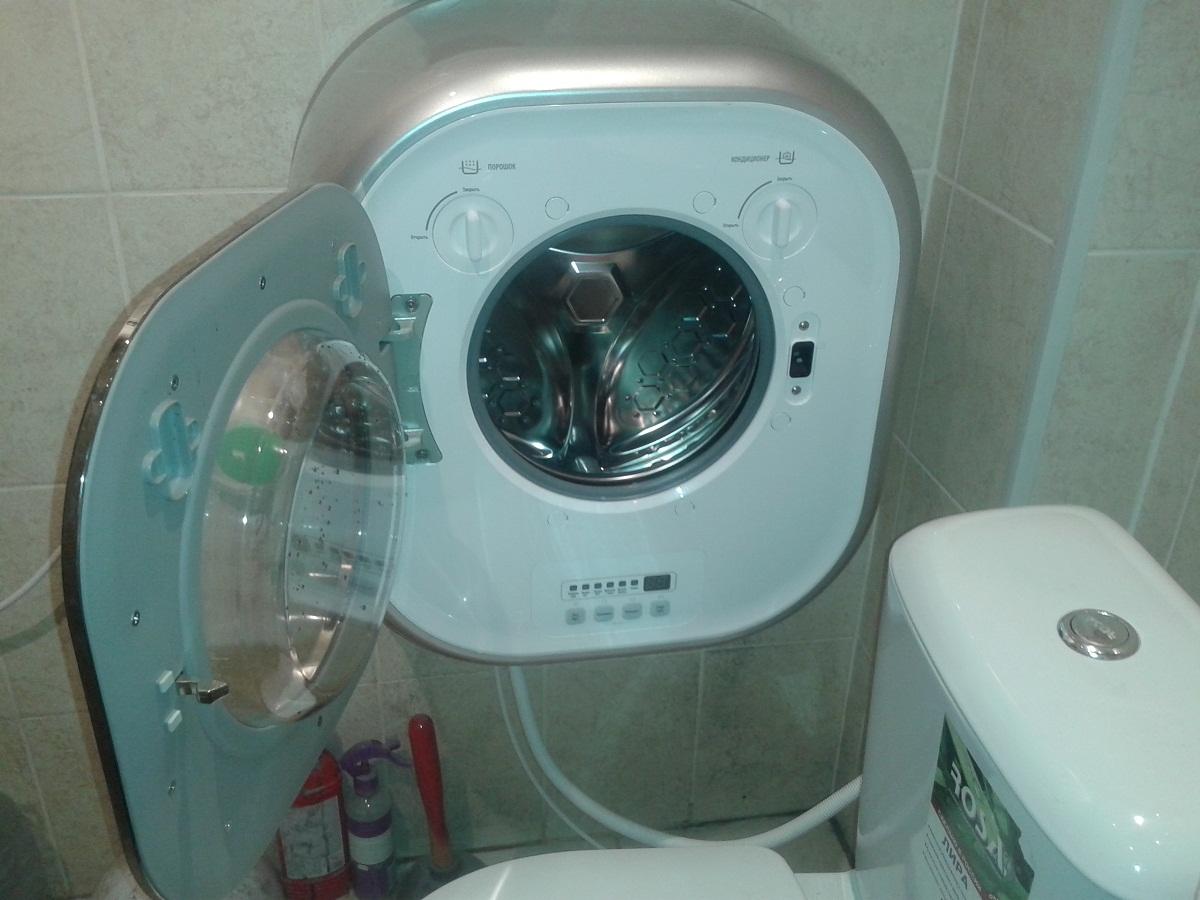 instalação de máquina de lavar de parede