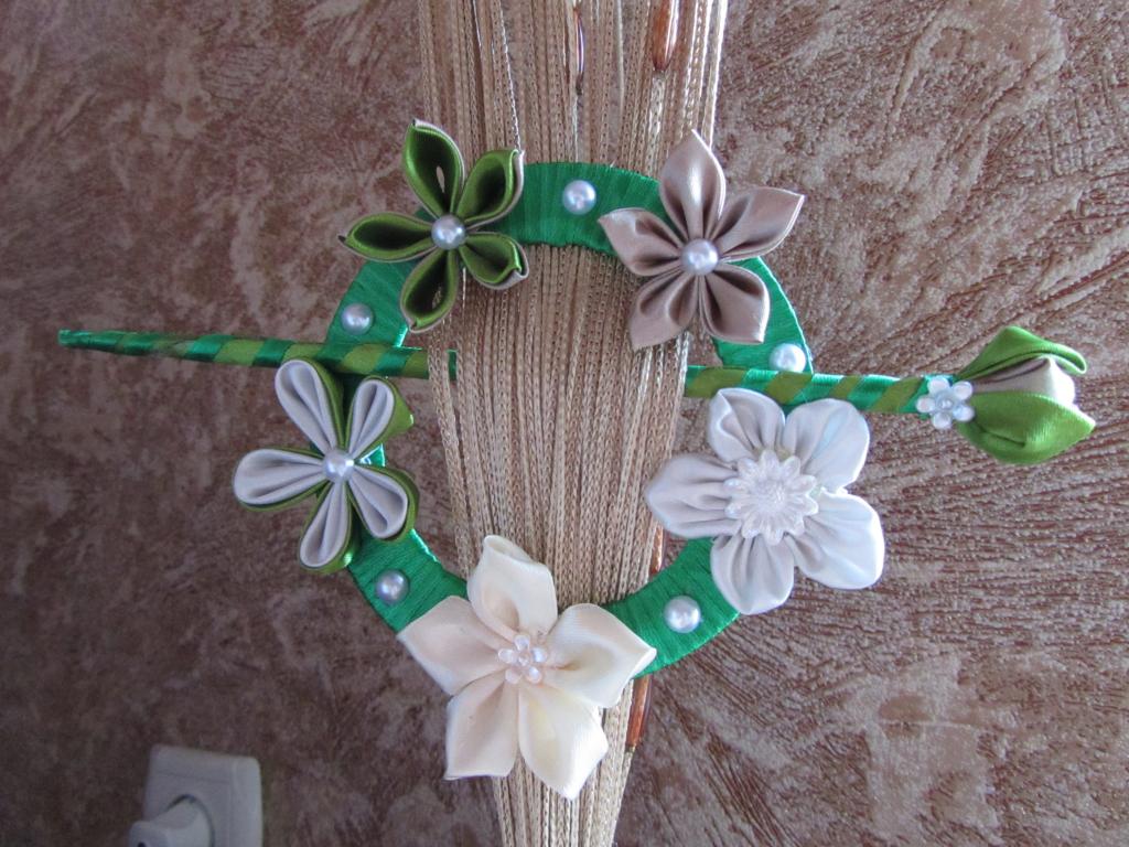 embrasses pour rideaux kanzashi