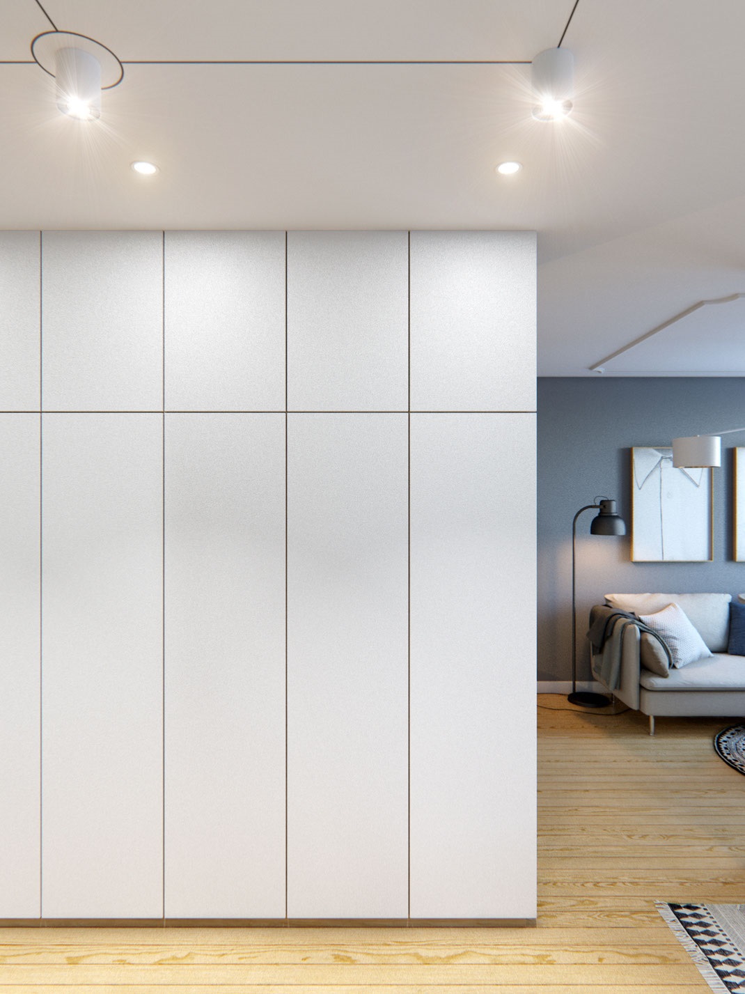 Kleiderschrank-Trennwand Flügelbreite