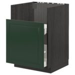 meuble lavabo avec porte verte
