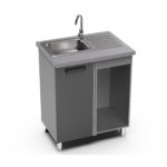 meuble lavabo gris