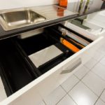 meuble lavabo noir et blanc